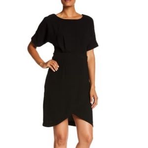 Bobeau faux wrap dress black w/banded waist Size XS NWT Price is Firm